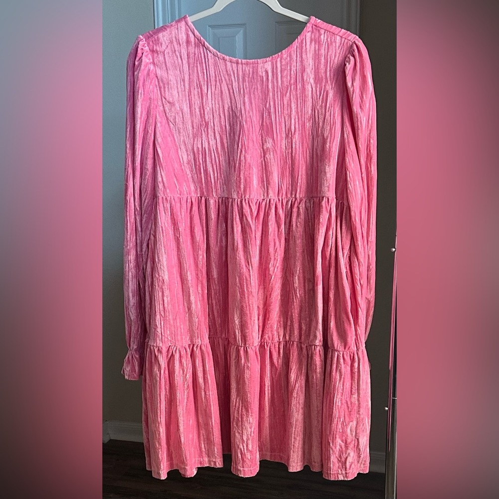 Pink Bow Tie Back Dress